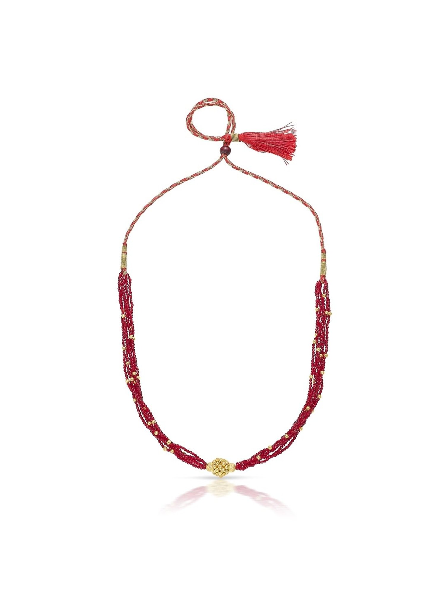 CKC Repouss&iquest; Work Rudraksha Gold Extender Neck Chain: Spiritual Elegance