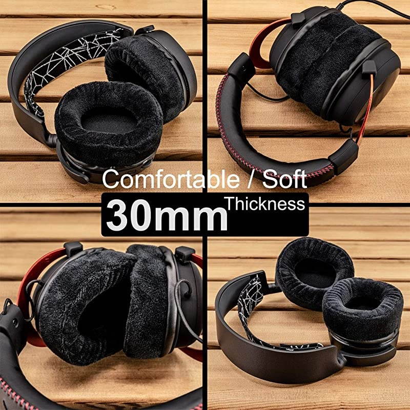 Ear Pads Compatible with ATHM50x M50 M40 Arctis 7 Arctis Pro ATHWS1100iS HD280 Pro SRH 440 MDR7506 V6 Headphone Memory Foam Earpads Black Velvet