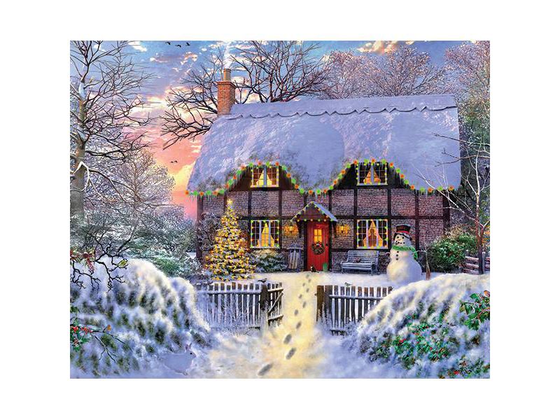Springbok Yueltide Cottage Jigsaw Puzzle 1000pc