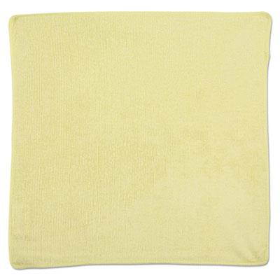 Rubbermaid Commercial Microfiber Cleaning Cloths 16 x 16 Yellow 24/Pack 1820584