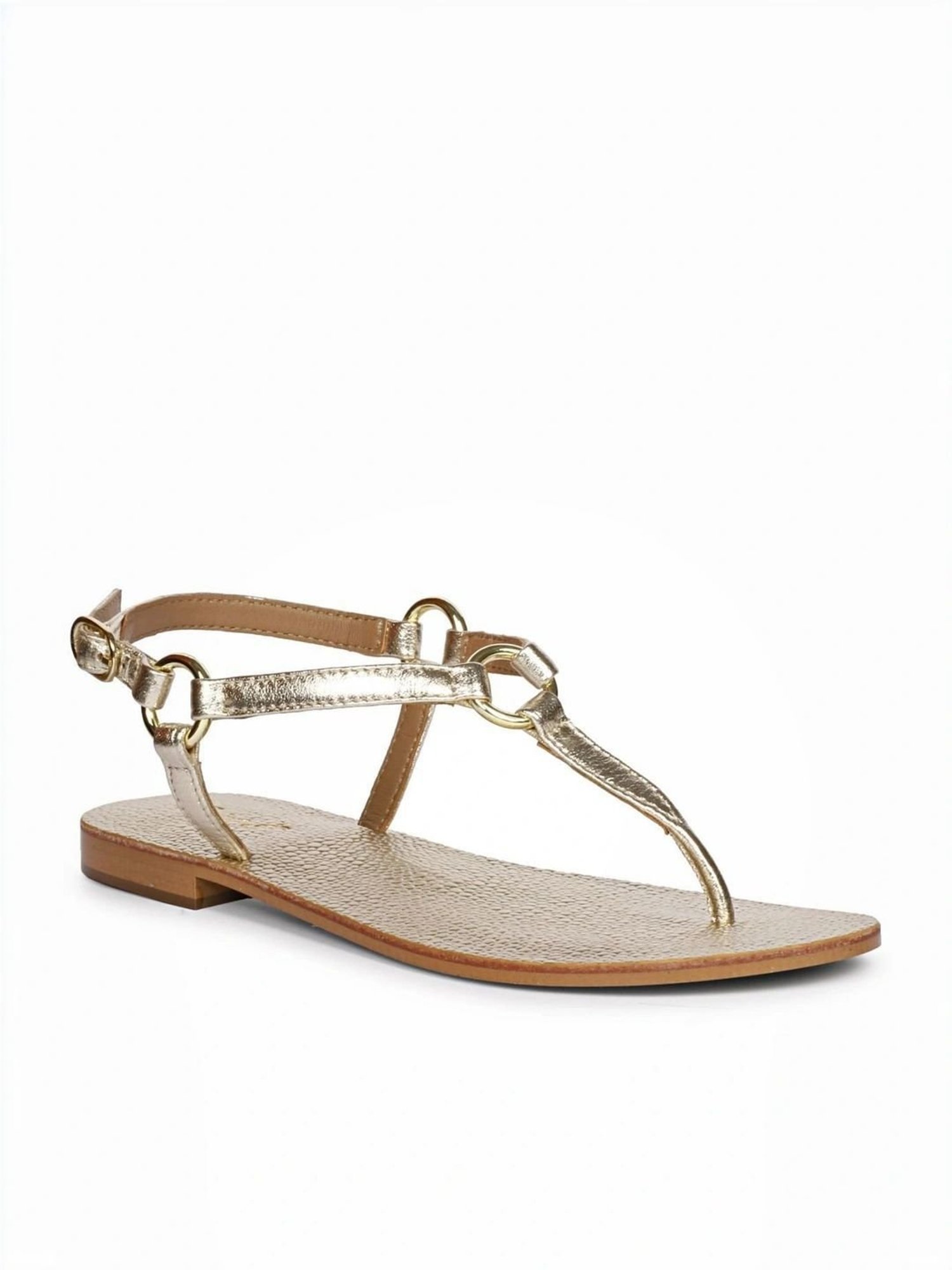 Saint G Women's Platin Beige Ankle Strap Sandals