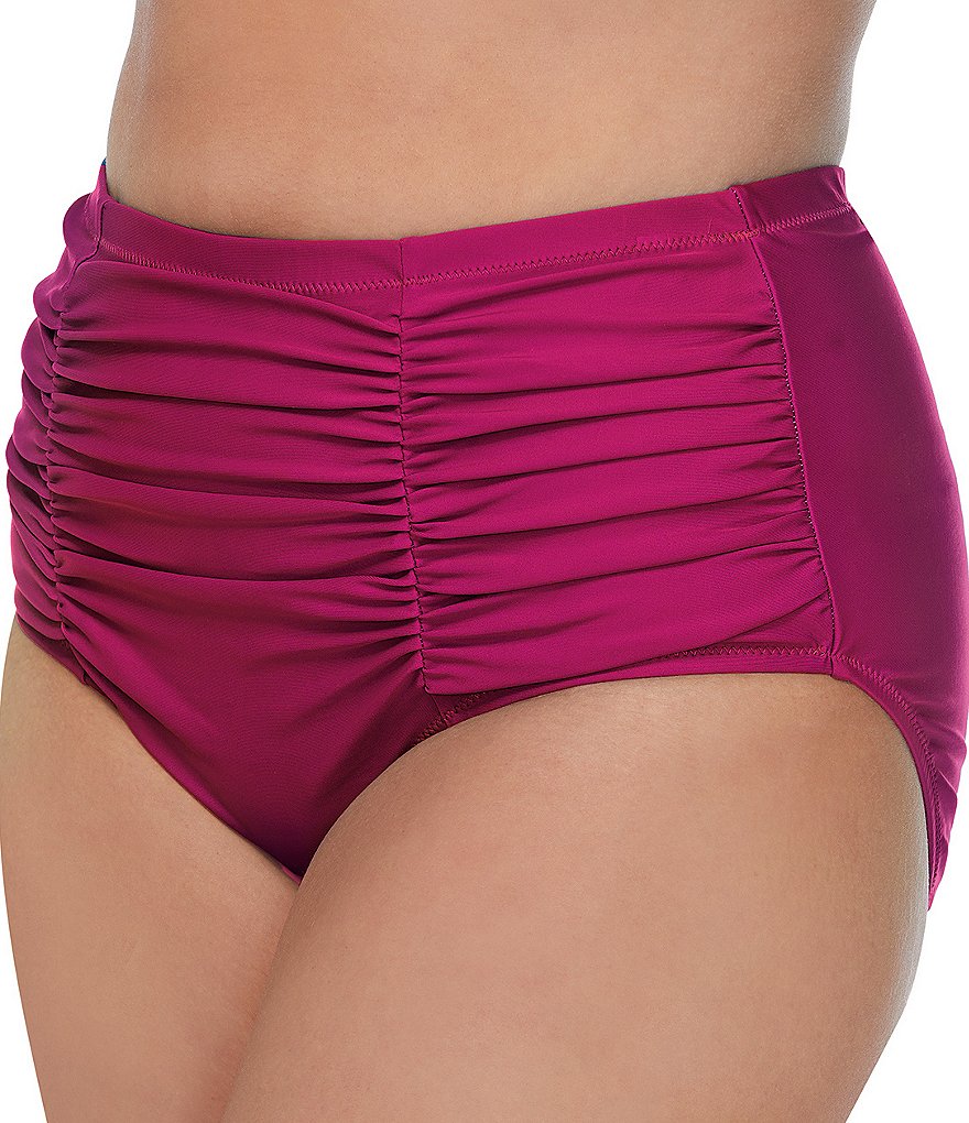Miraclesuit Plus Size Solid Skirted Swim Bottom