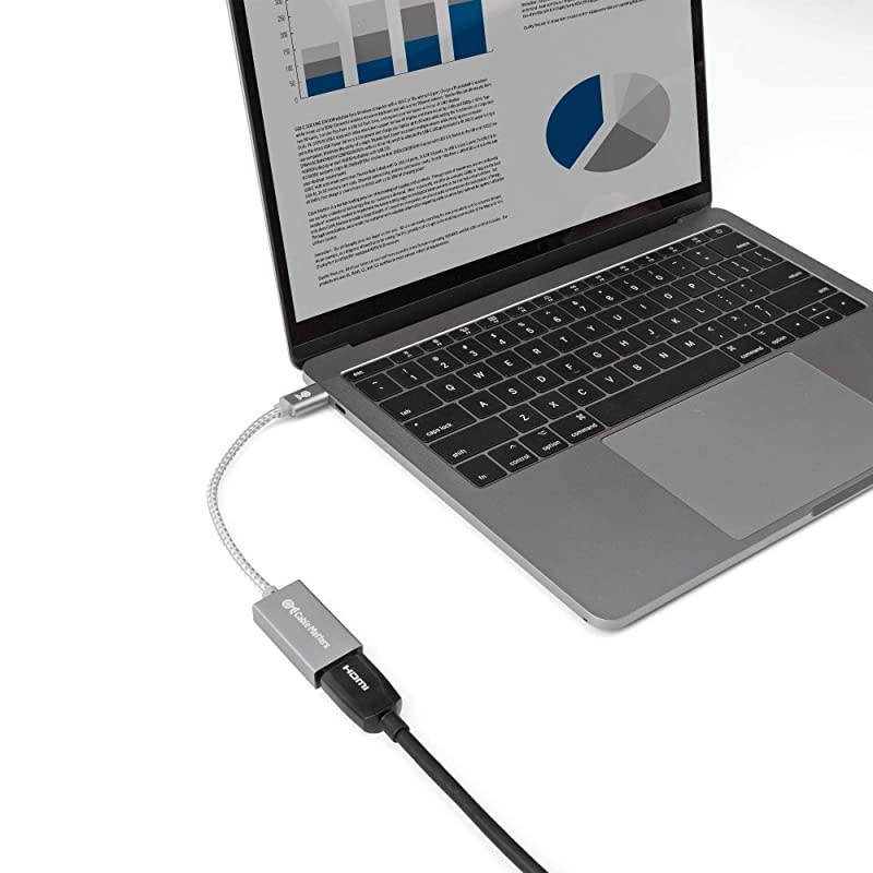 Aluminum USB C to HDMI Adapter in Space Gray for Surface Pro 7 and More - Support 4K 60Hz and HDR