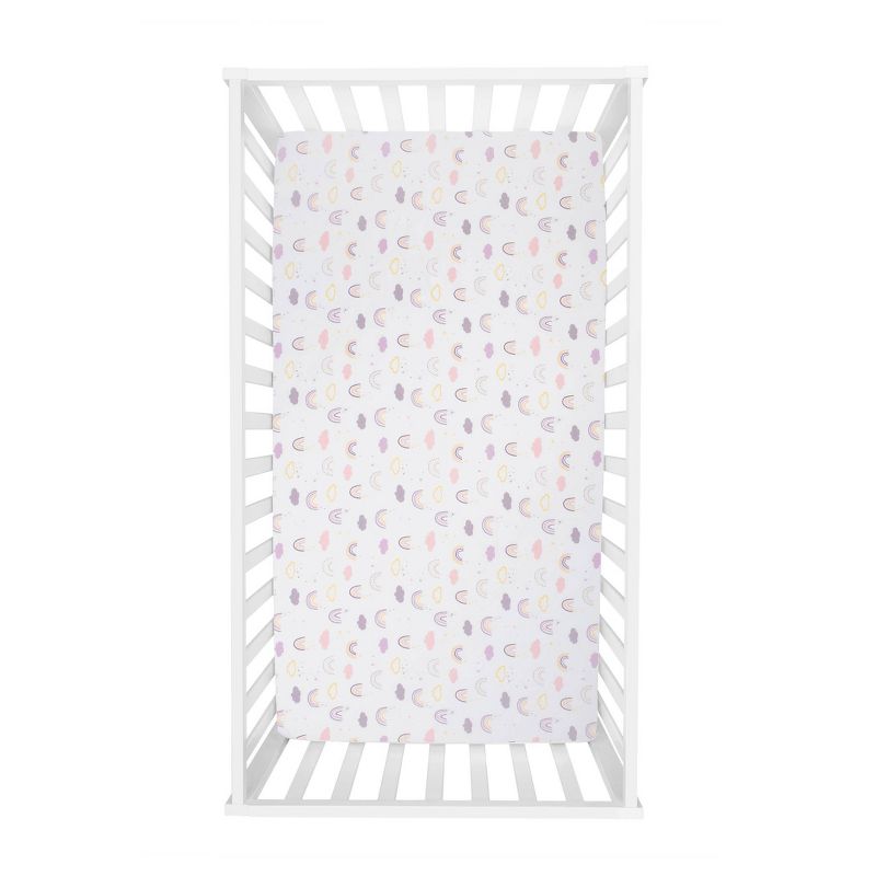 Sammy & Lou Rainbow Mermaids 2pk Microfiber Crib Sheet - 2pk