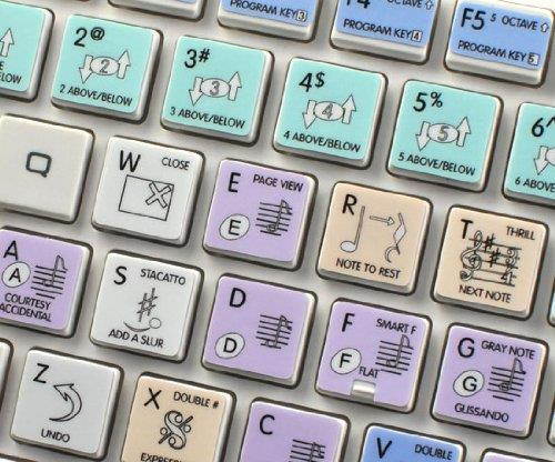 4Keyboard MAKEMUSIC FINALE GALAXY SERIES NEW KEYBOARD LABELS SHORTCUTS APPLE SIZE WORK WITH APPLE