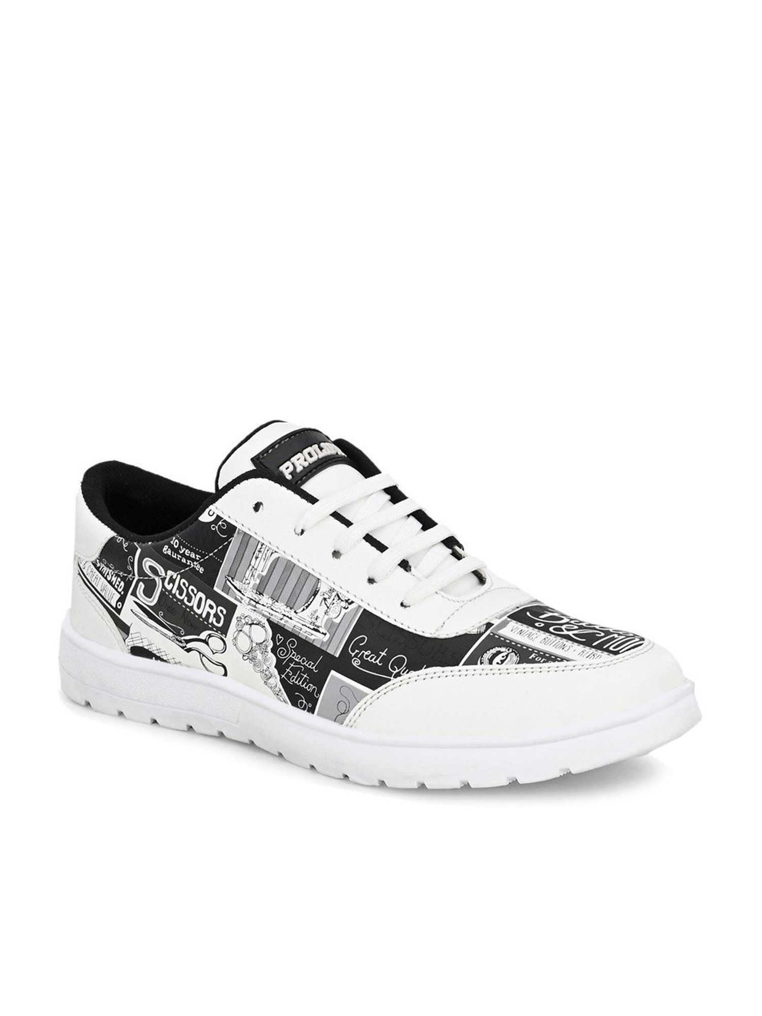Prolific Men's Elite White Casual Sneakers