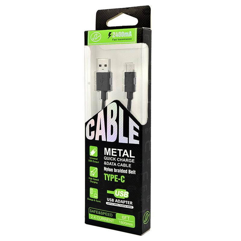 USB-C to USB 6 Ft Data Power Charging Cable For Google Pixel XL / 2 XL / 3 XL Black