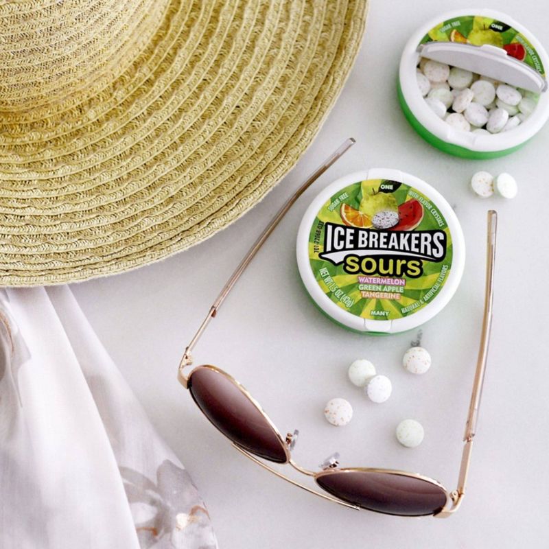 Ice Breakers Sours Fruit Sugar Free Mint Candies - 1.5oz