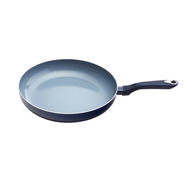 IMUSA 12" Ceramic Fry Pan with Soft Touch Handle Blue