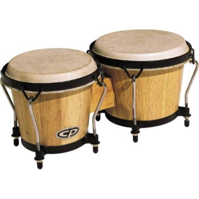 latin percussion cp221aw traditional wood bongos  natural