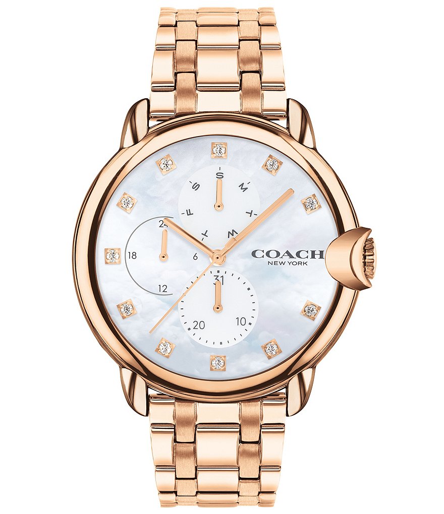 COACH Arden Mother of Pearl Dial Multifuncton Bracelet Watch