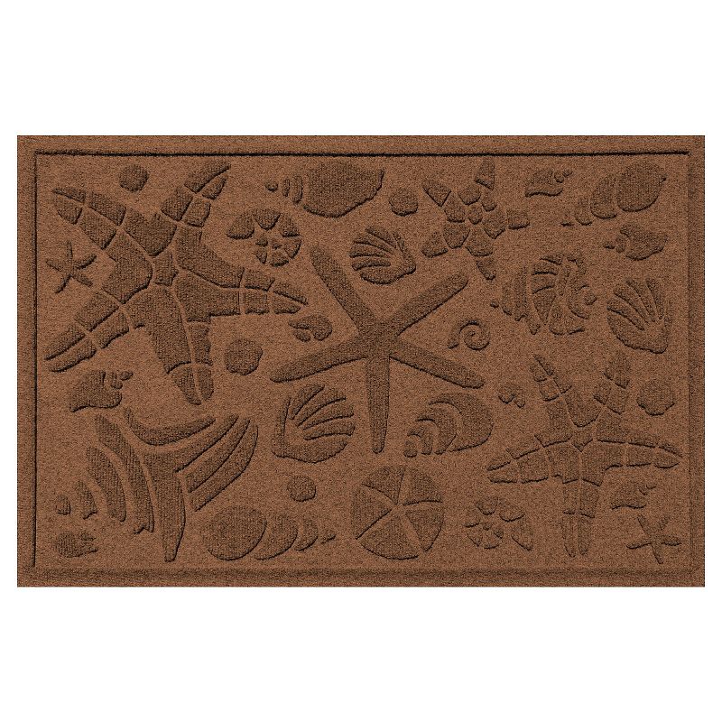 1'4"x2'4" Rectangle Indoor and Outdoor Polyurethane Floor Mat Black - PiccoCasa