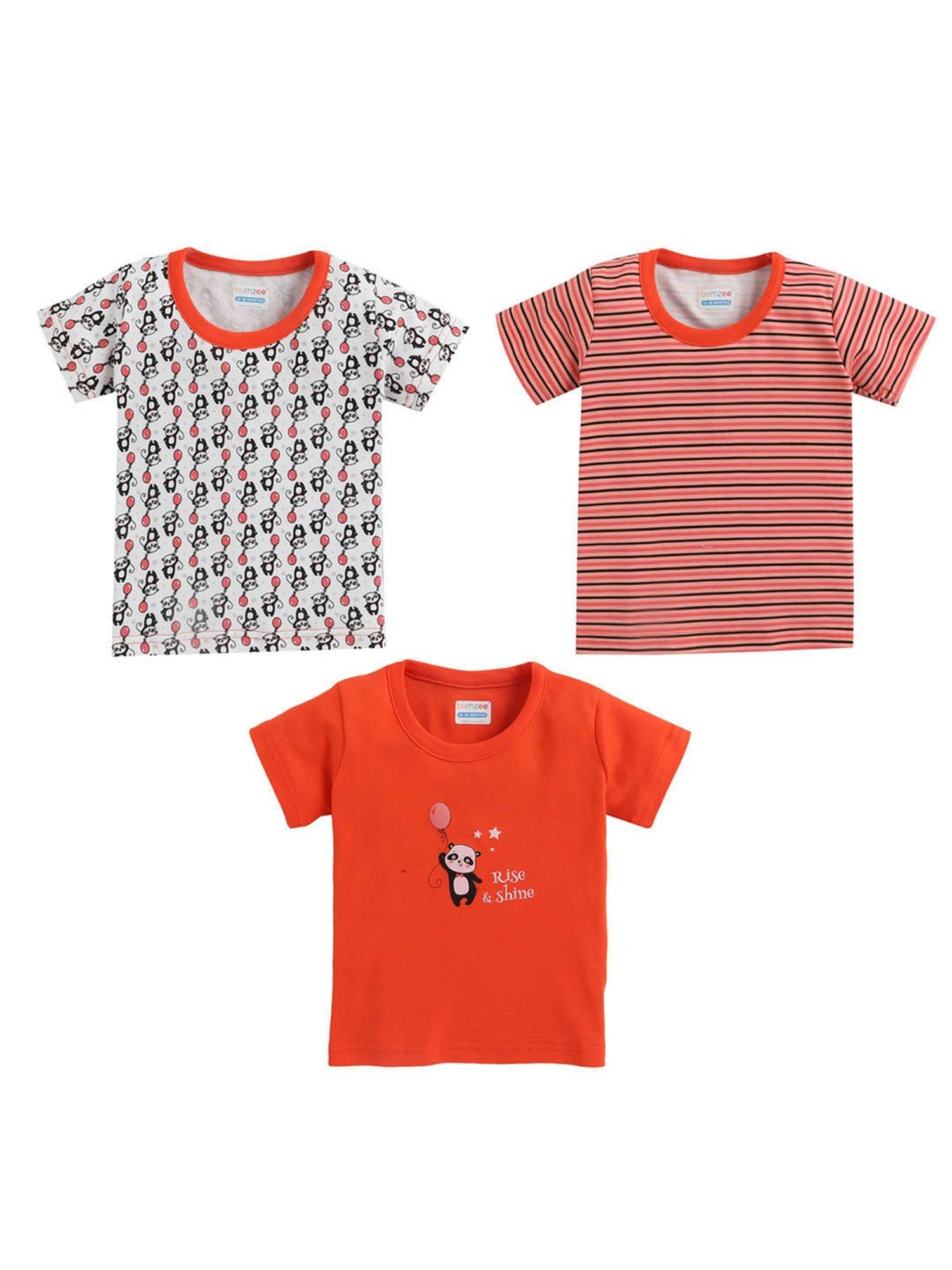 Bumzee Boys Multicolor Printed T-Shirts (Pack Of 3)