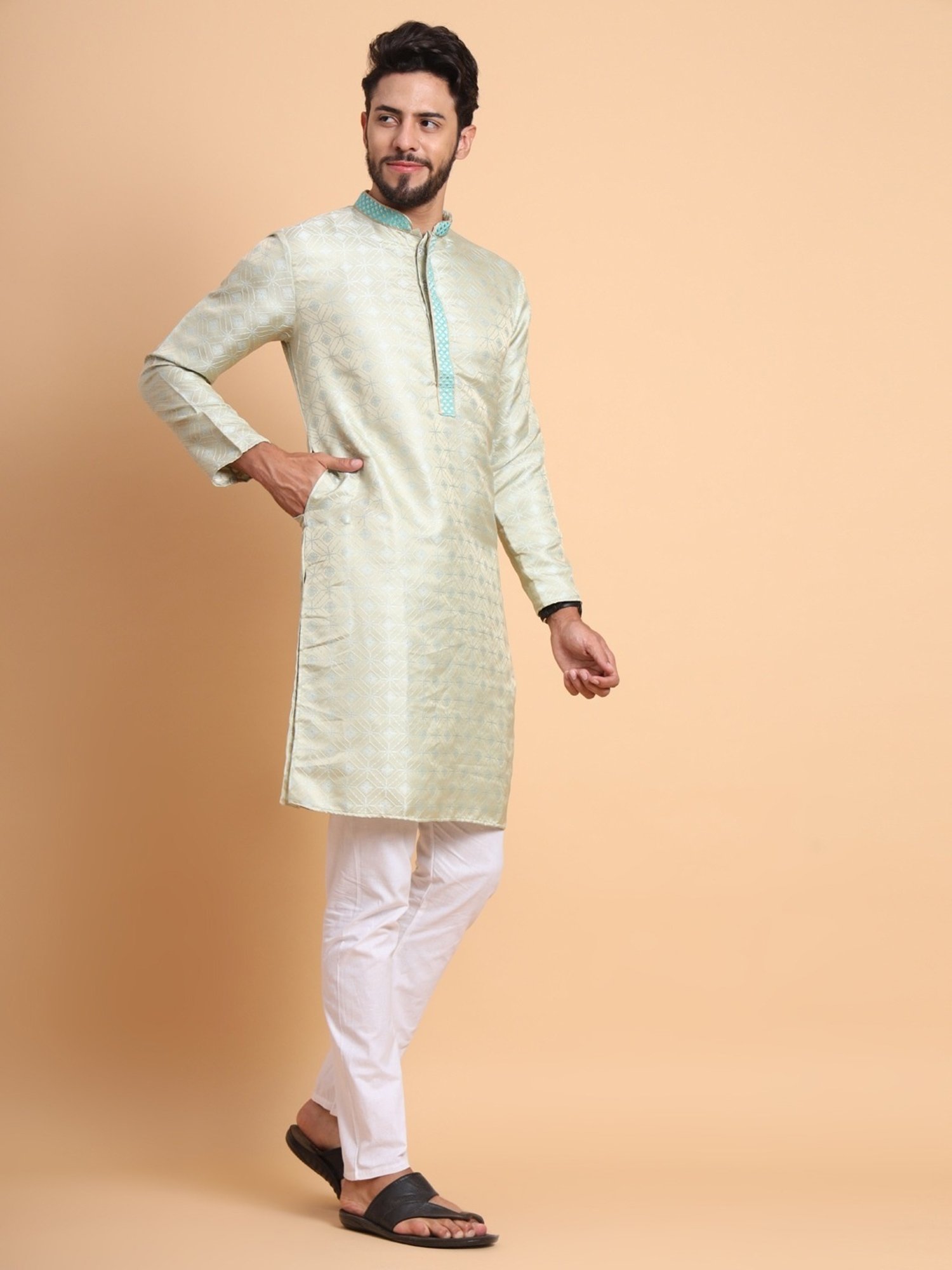 SWAGG INDIA Turquoise Regular Fit Kurta