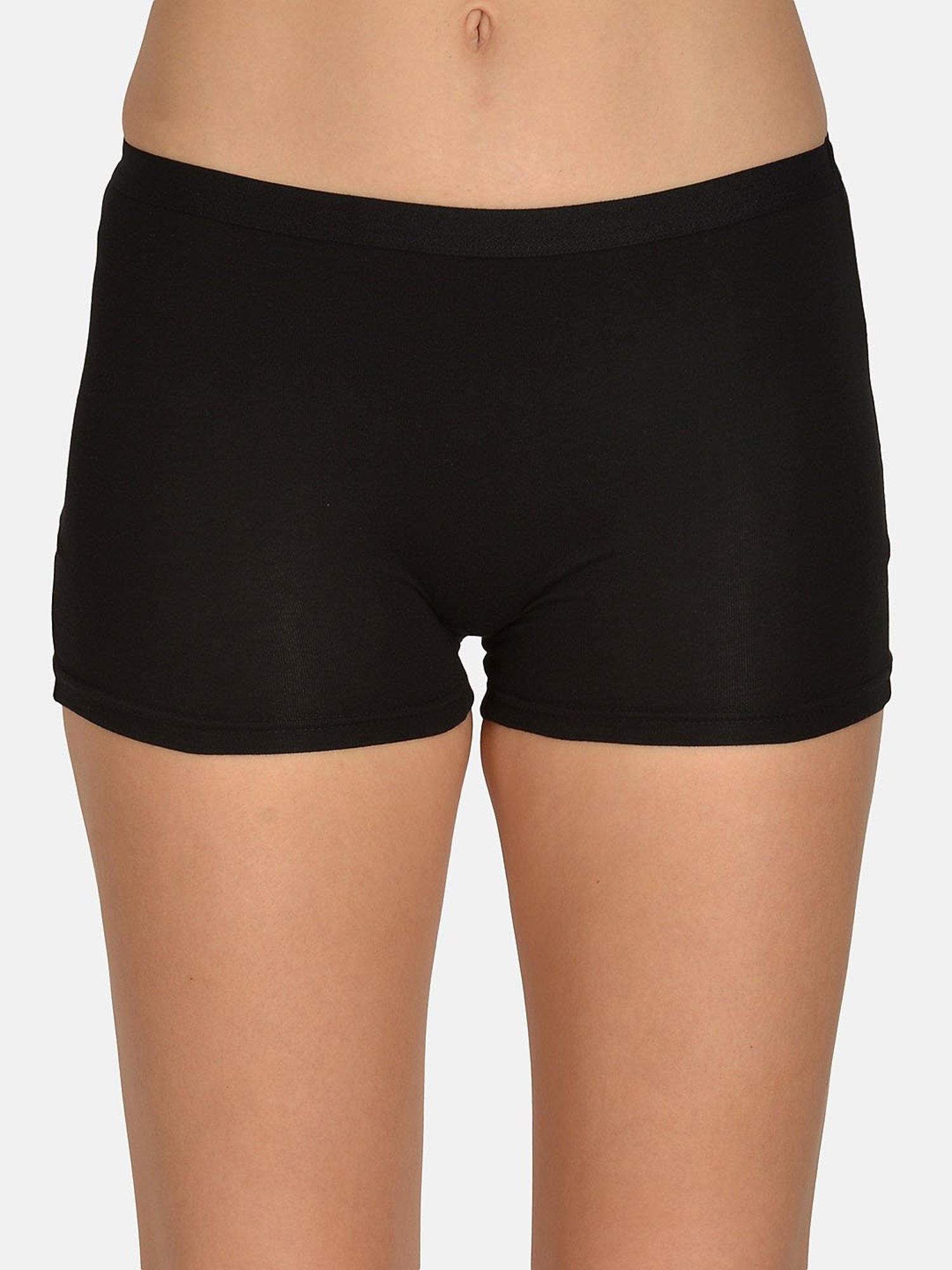 Mod & Shy Black Cotton Boyshorts Panty