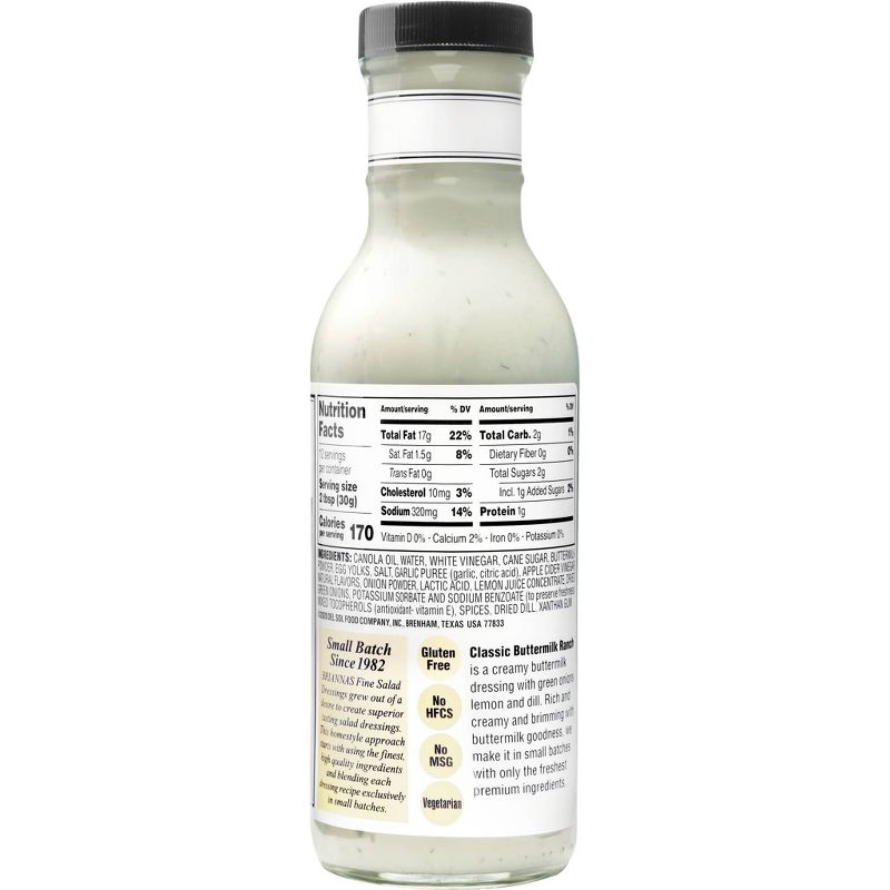 Brianna's Home Style Classic Buttermilk Ranch Dressing 12fl oz