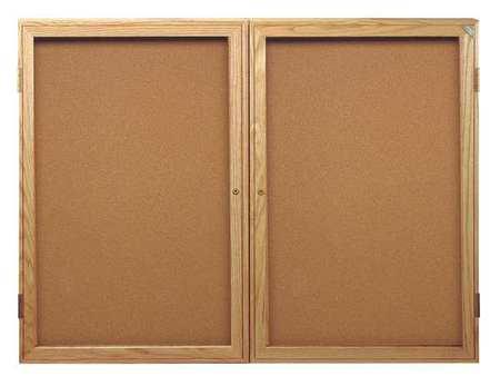 GHENT PW23648K Enclosed Cork Bulletin Board 36x48", 1 Door