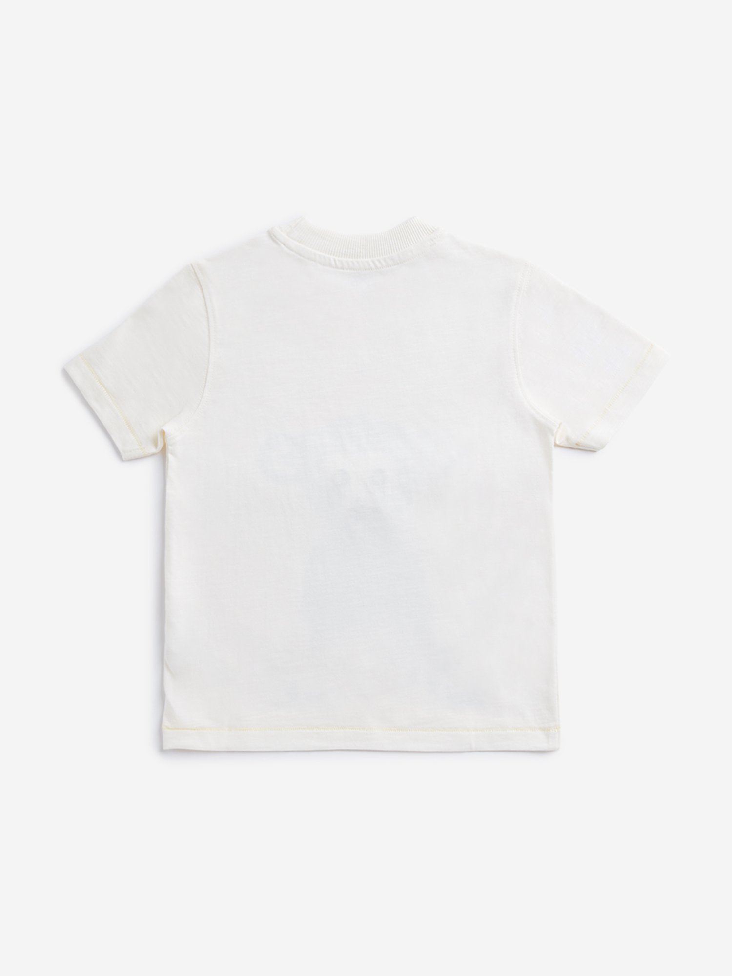 HOP Kids by Westside Light Beige Animal Print T-Shirt