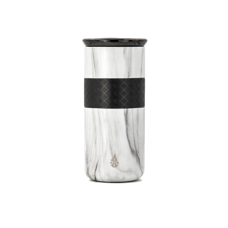Elemental 16oz Pattern Double Walled Stainless Steel Coffee Tumbler with Ceramic Lid