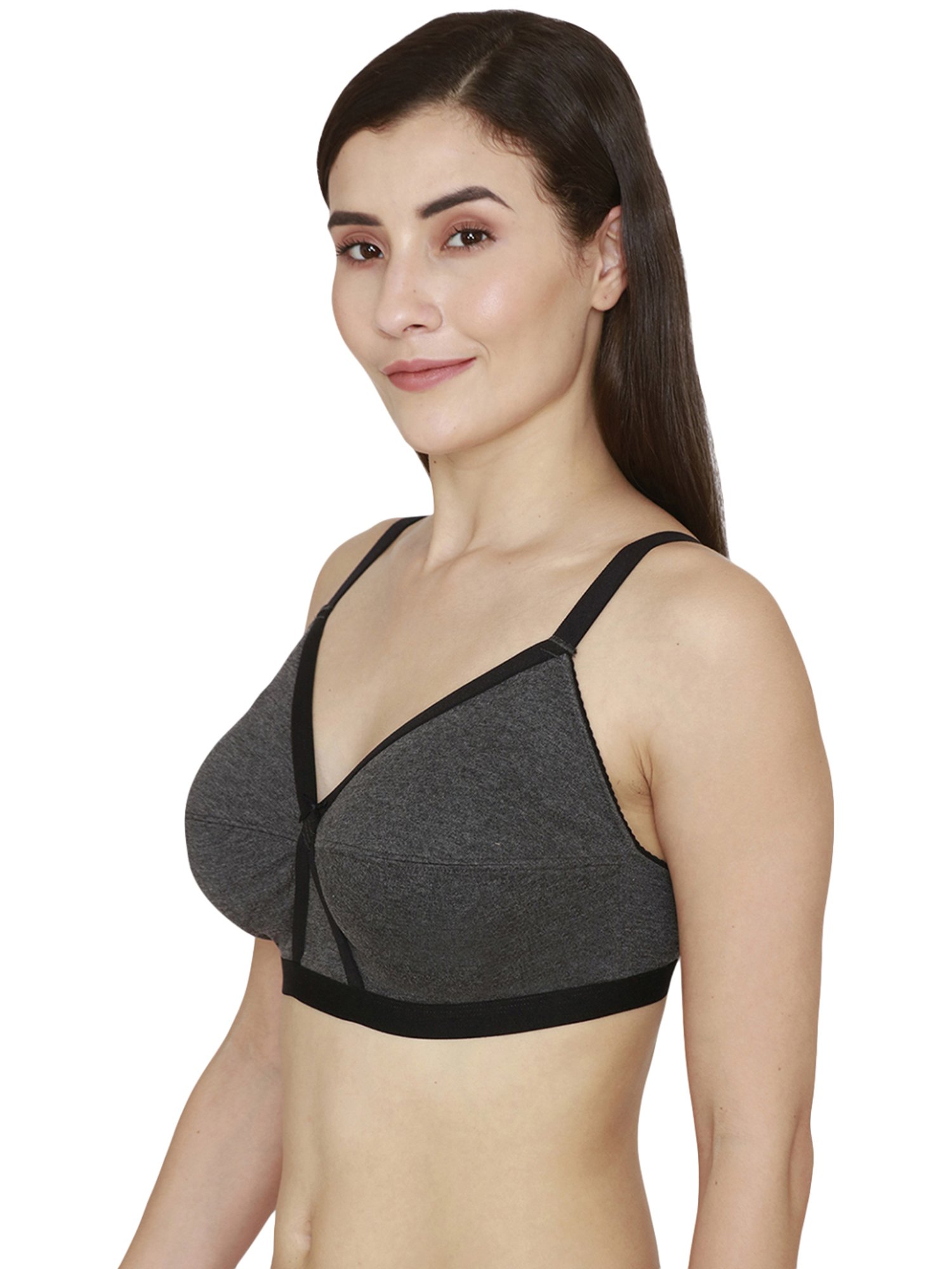 Rosaline by Zivame Grey Half Coverage Bra