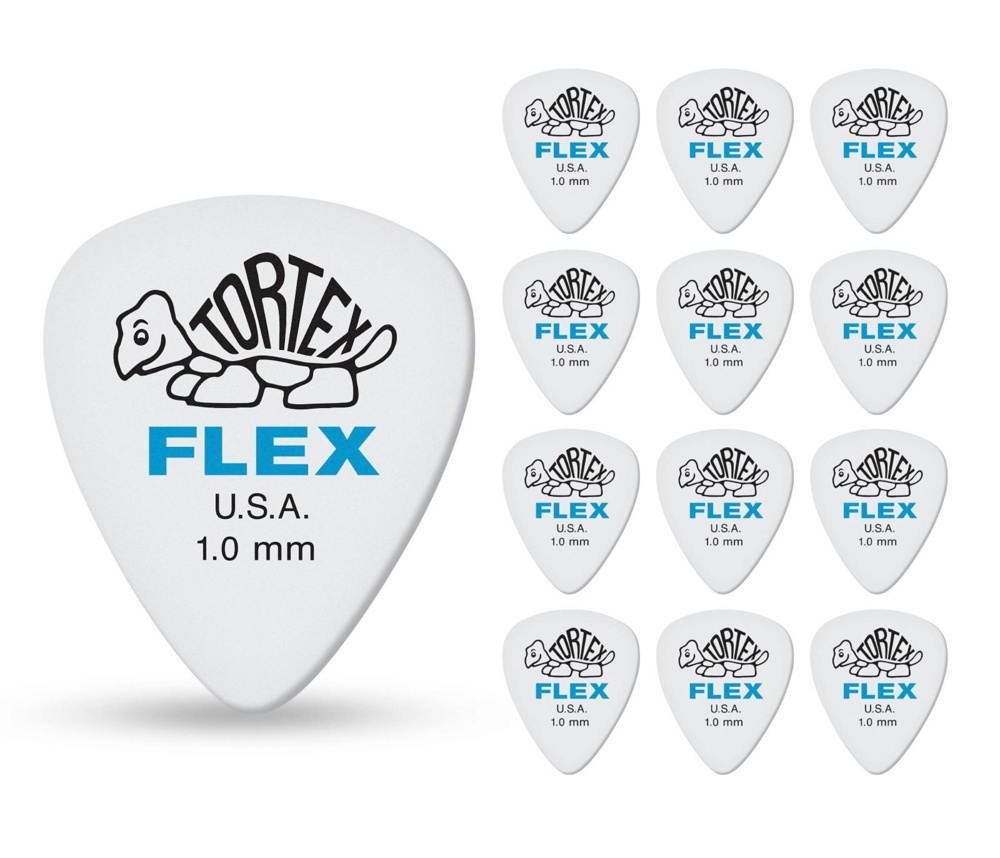 Dunlop 428 Tortex Flex Standard, 12 Pack, 1.00mm