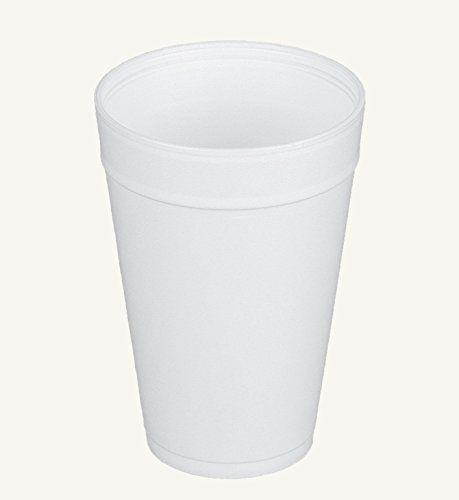 Dart 32TJ32, 32 Oz. White Foam Plastic Cup with Slotted Lid, CASE OF 100