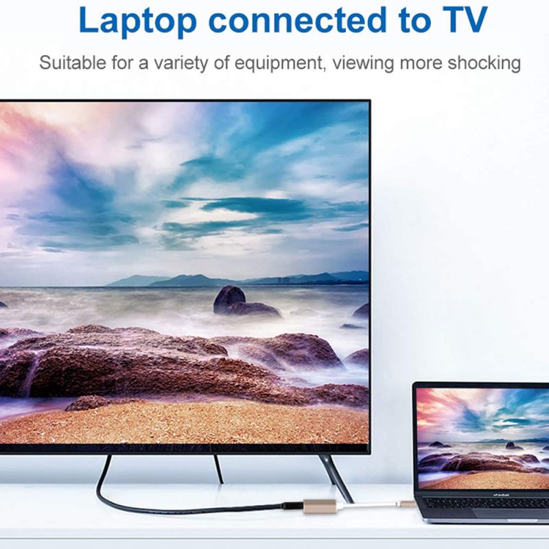 USB-C to VGA Adapter, Bincolo USB 3.1 Type C (Thunderbolt 3) to VGA Converter Compatible with MacBook Pro, New MacBook, MacBook Air 2018, Dell XPS 13/15, Surface Book 2 and More