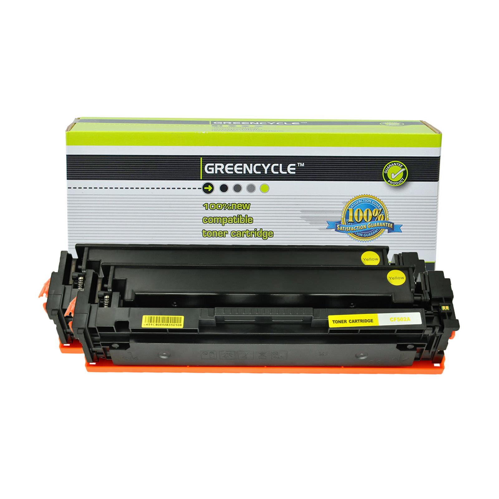 GREENCYCLE Toner Cartridge Compatible for HP 202A CF502A use in Laserjet Pro MFP M281 M281dw M254 M280 Printer(Yellow, 2 Pack)