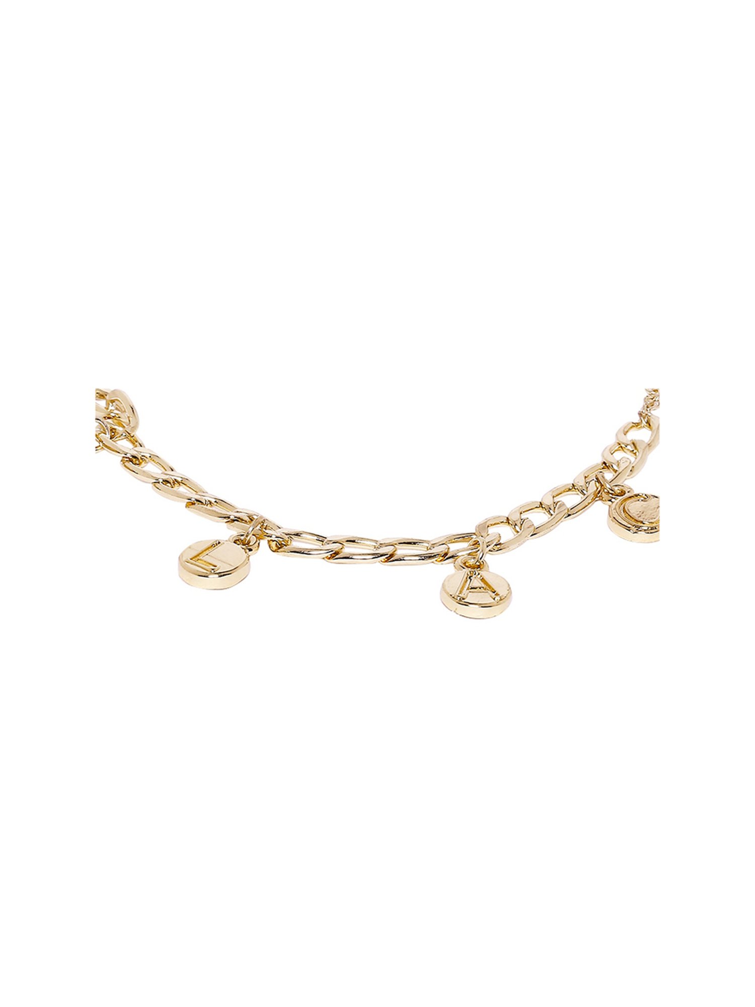 OOMPH Gold-Tone "CALM" Charm Fashion Stylish Latest Anklet for Women