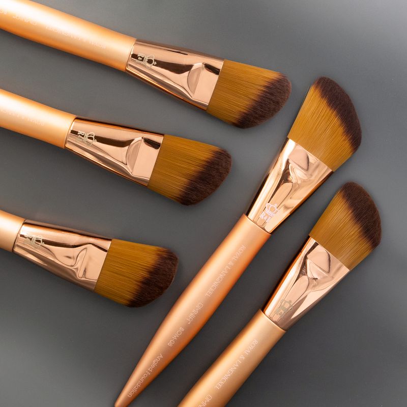 OMNIA Brush Angled Foundation Rose Gold Makeup Brush