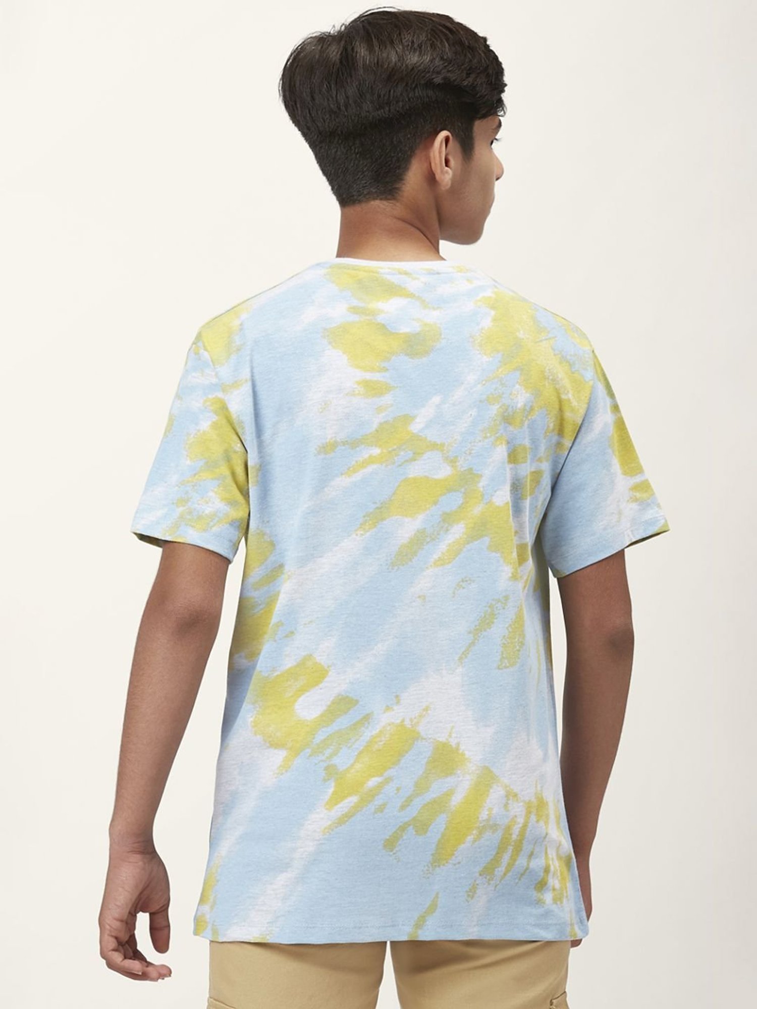 Coolsters by Pantaloons Kids Blue & Yellow Cotton Printed T-Shirt
