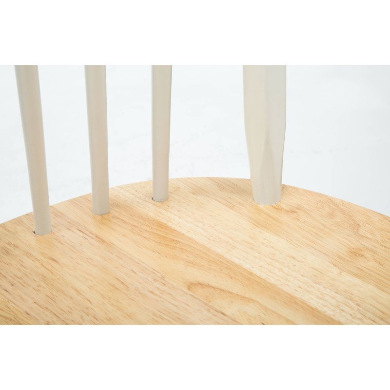 Set of 2 Windsor Dining Chair Wood/White/Natural - Boraam