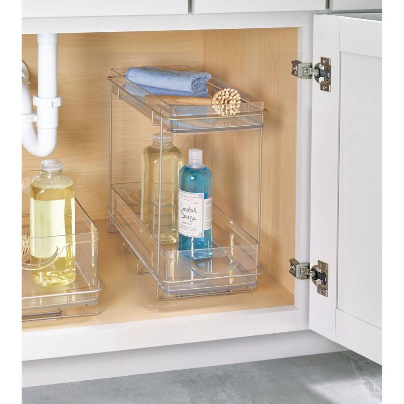 iDESIGN Ariel Under the Cabinet 2-Tier Organizer Clear