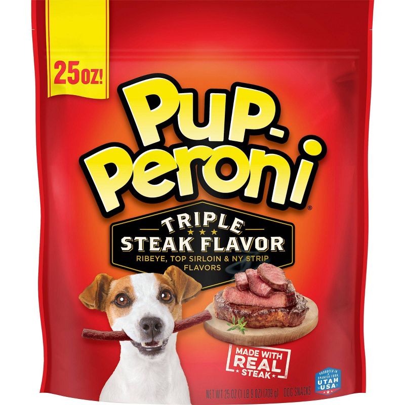 Pup Peroni Soft and Chewy Beef Core Snack Triple Steak Dog Treat - 25oz