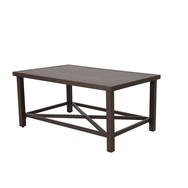 4pc Outdoor Aluminum Sofa Set Brown - Nuu Garden