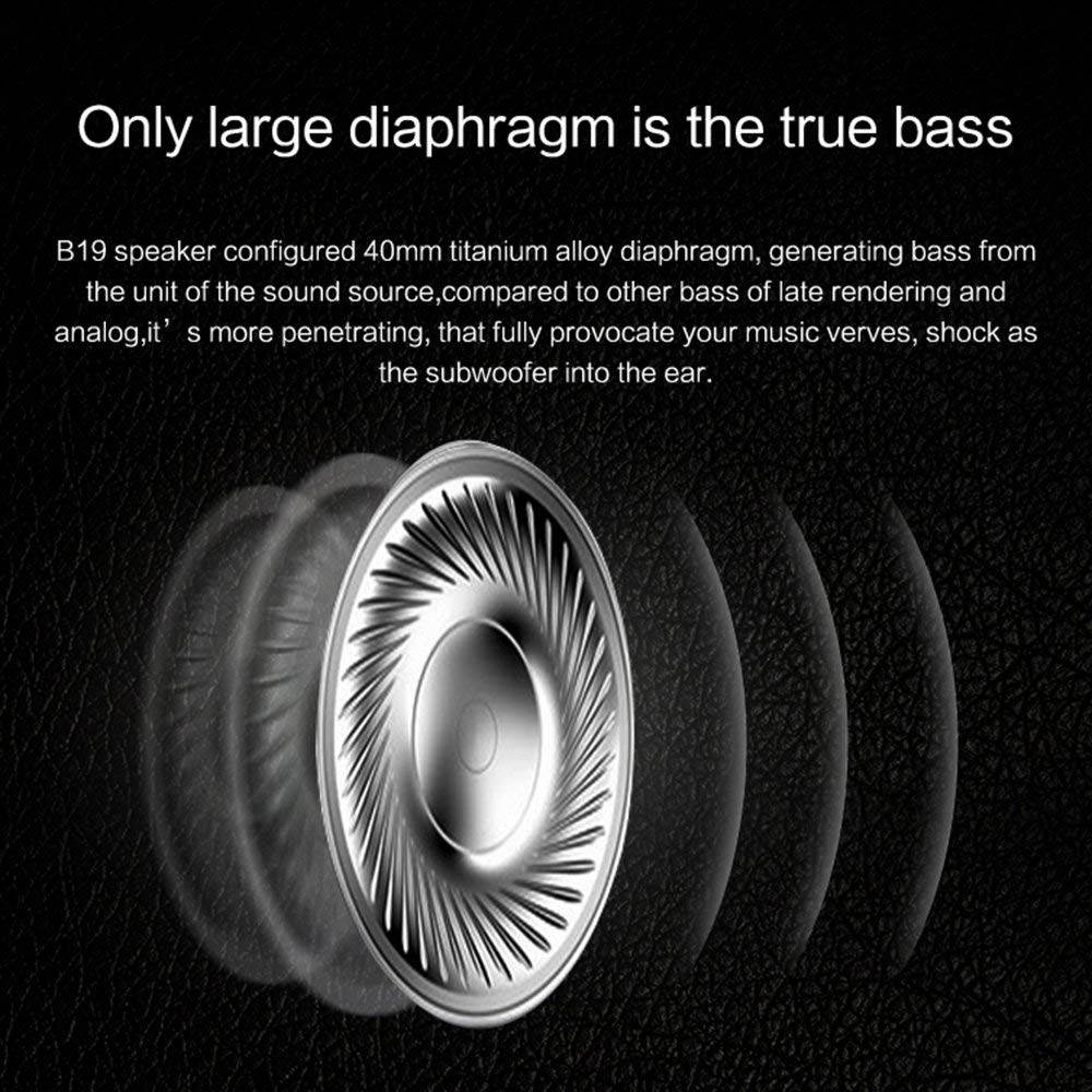 Zgeer Wireless Bluetooth Headphones LED Display Screen Headset Stereo Handsfree with Mic FM Radio TF Card Slot for Computer PC Smartphone