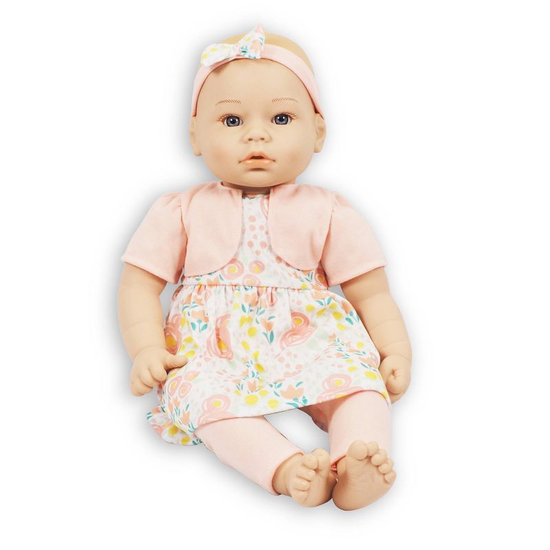 Madame Alexander 18" Small Wonders Sweet & Happy Baby Bedtime Set- Pink