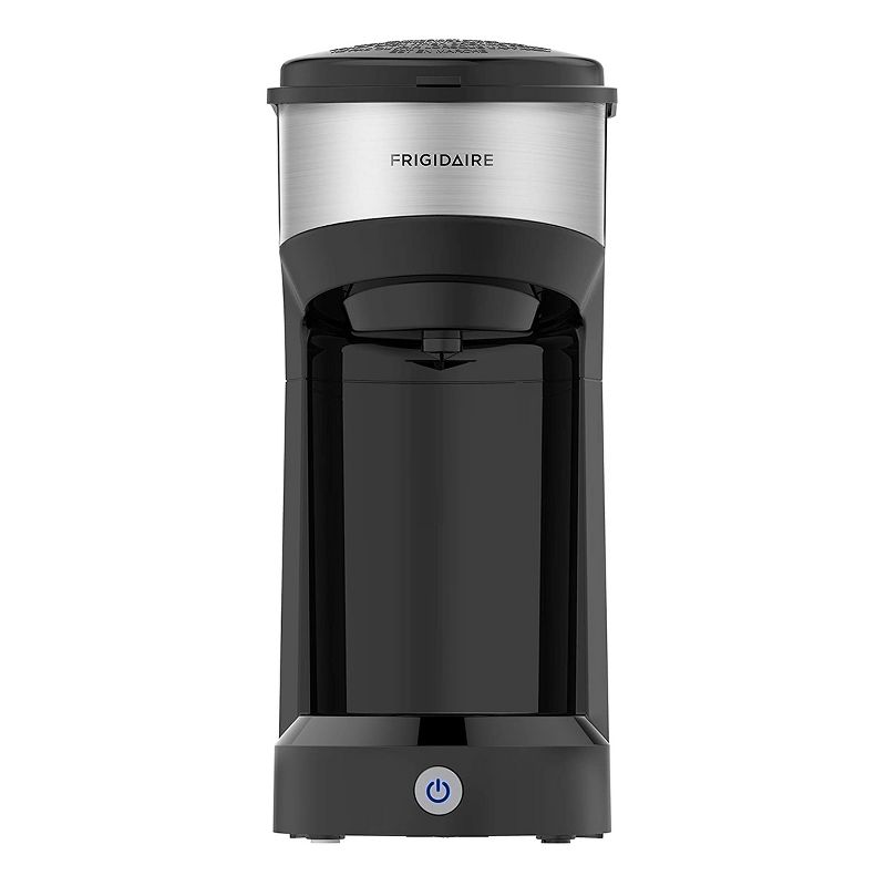 Frigidaire ECMK103 1 Cup Single Serve Coffee Maker with Fast Brew Technology and Single Touch Control for Home Kitchen Countertop Brewing, Black