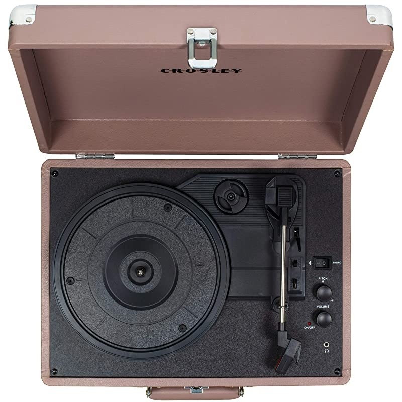 Cruiser Deluxe Vintage 3Speed Bluetooth Suitcase Turntable Purple Ash