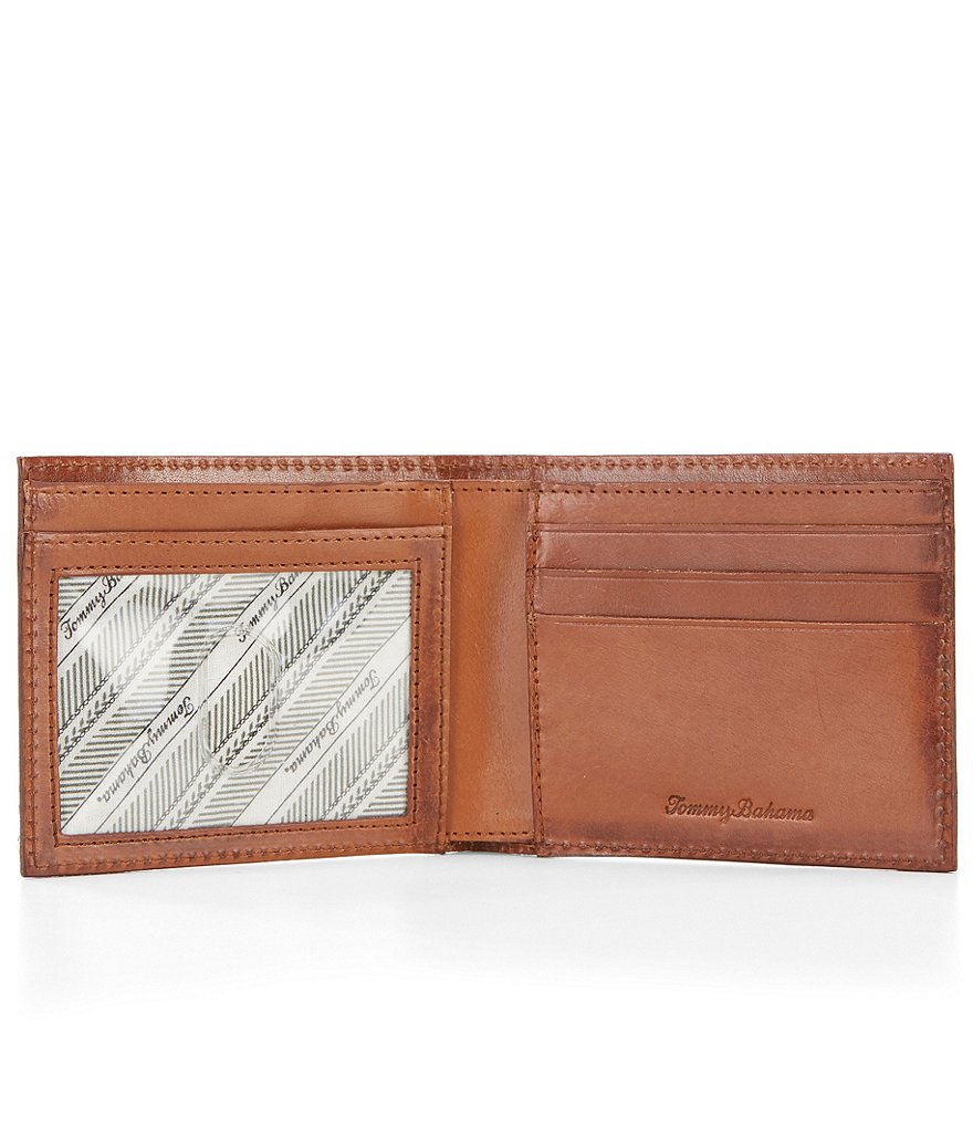 Tommy Bahama Burnished Leather Slim Fold Wallet