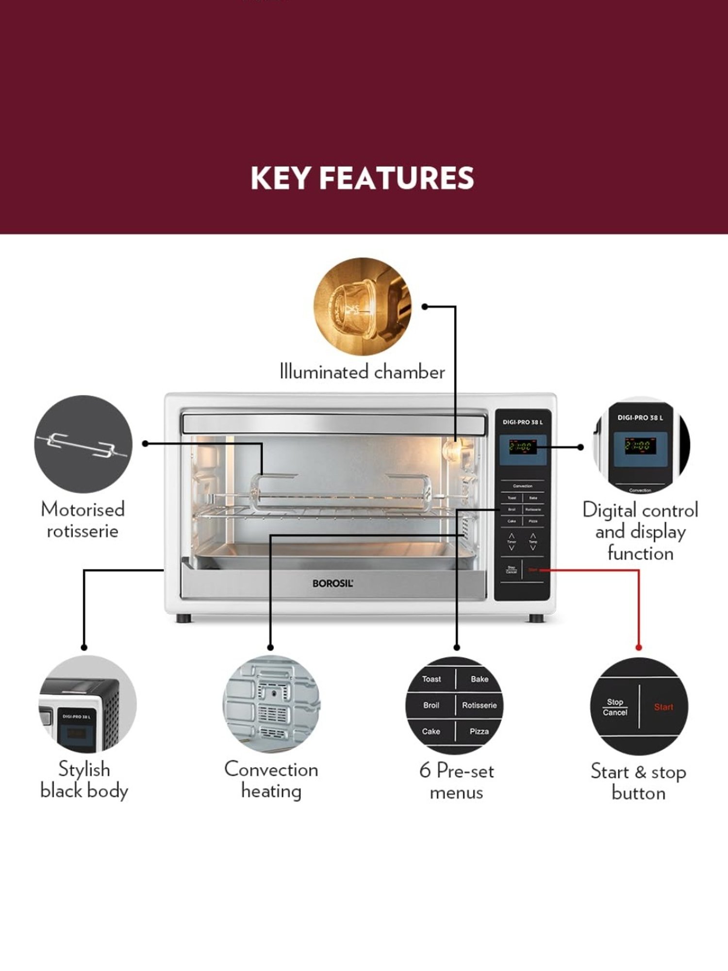 BLACK+DECKER 1280W 19L Oven Toaster Grill