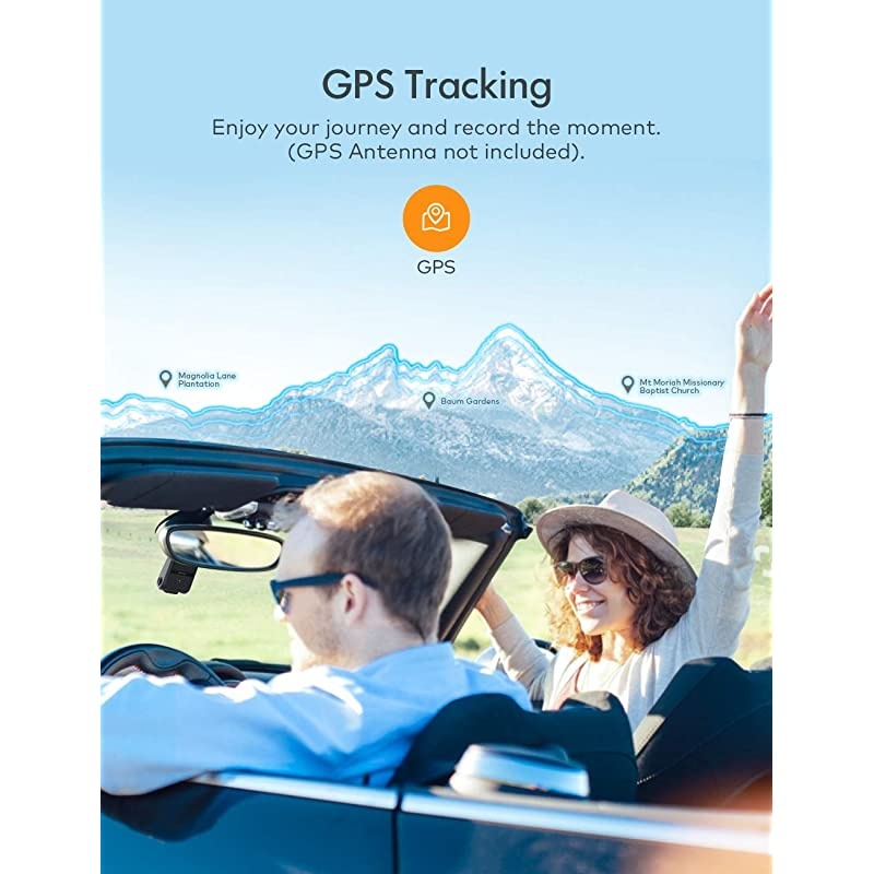 Dual Dash Cam C550, 1080P Front and Rear Hidden Car Driving Recorder, IPS Screen, Night Vision, 170&deg;Wide Angle, WDR, G-Sensor, Parking Monitor, Motion Detection, Loop Recording, Support GPS