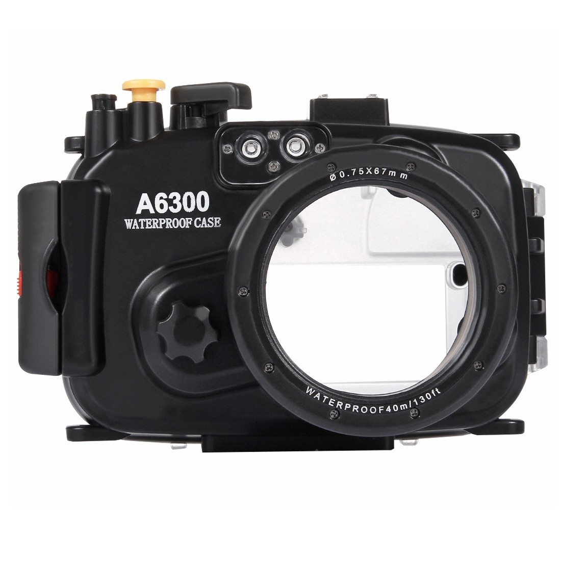 40m Underwater Depth Diving Case Waterproof Camera Housing for Sony A6300 Black