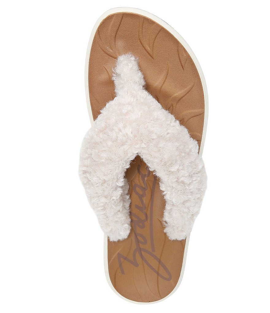 Zodiac Sunny Faux-Shearling Flip Flops