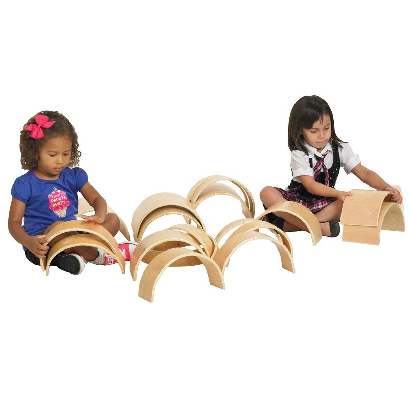 ECR4Kids Wood Tunnels and Arches Toy Set | Creative STEM Building Kit | 20 Pieces
