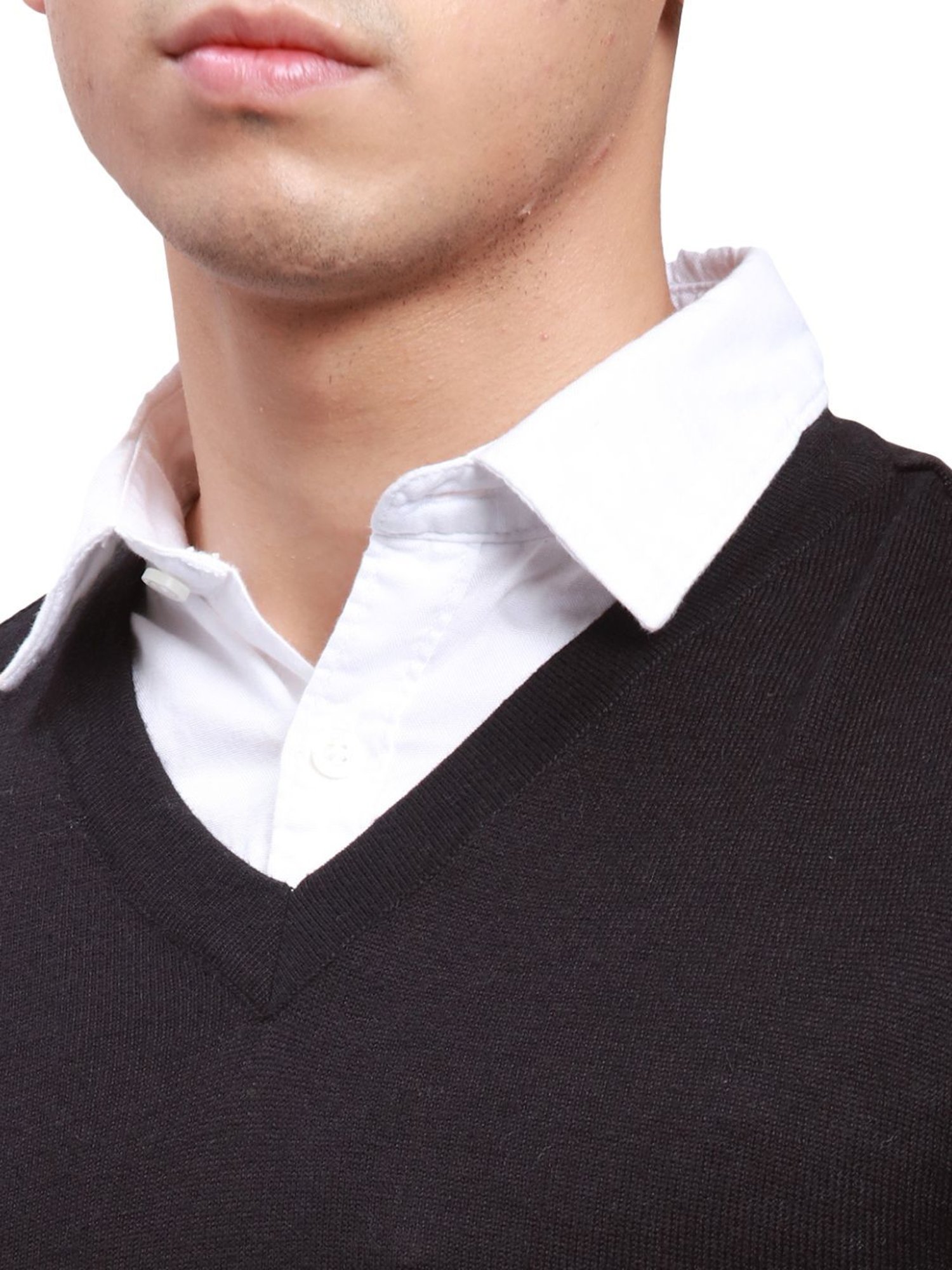 Parx Black Regular Fit Sweater