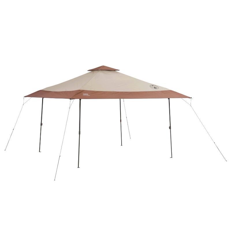 Costway Outdoor 2-Tier 10'x10' Gazebo Canopy Shelter Awning Tent Patio Garden Screw-free structure Brown