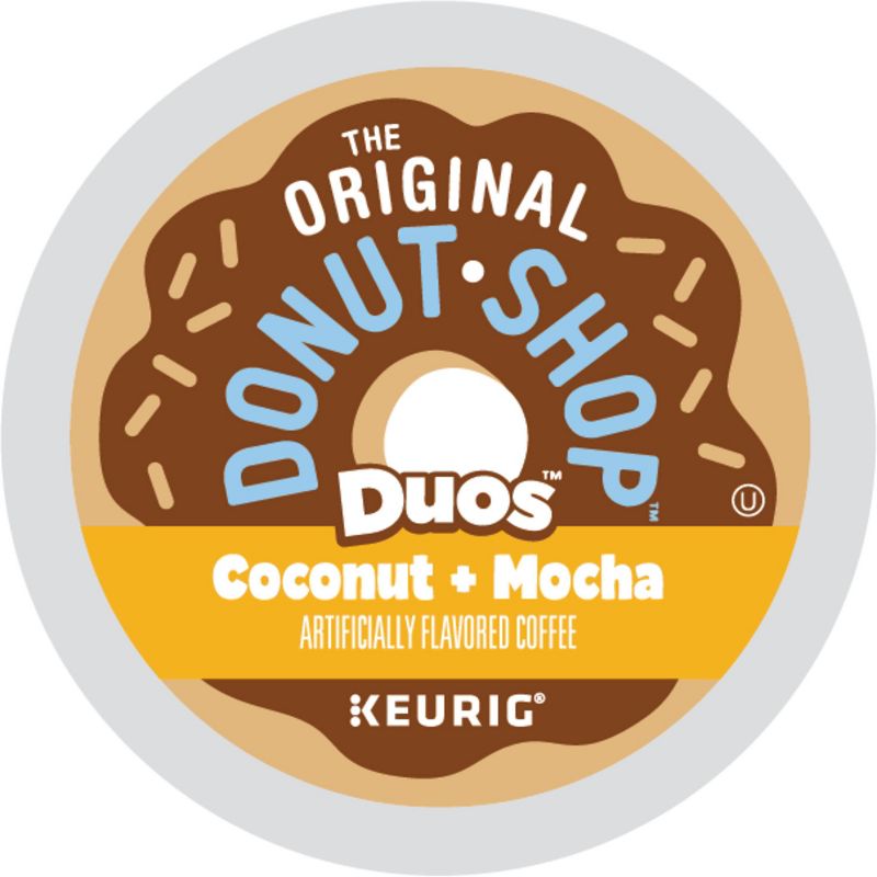 The Original Donut Shop Duos Coconut + Mocha Keurig Single-Serve K-Cup Coffee Pods, Medium Roast Coffee - 24ct