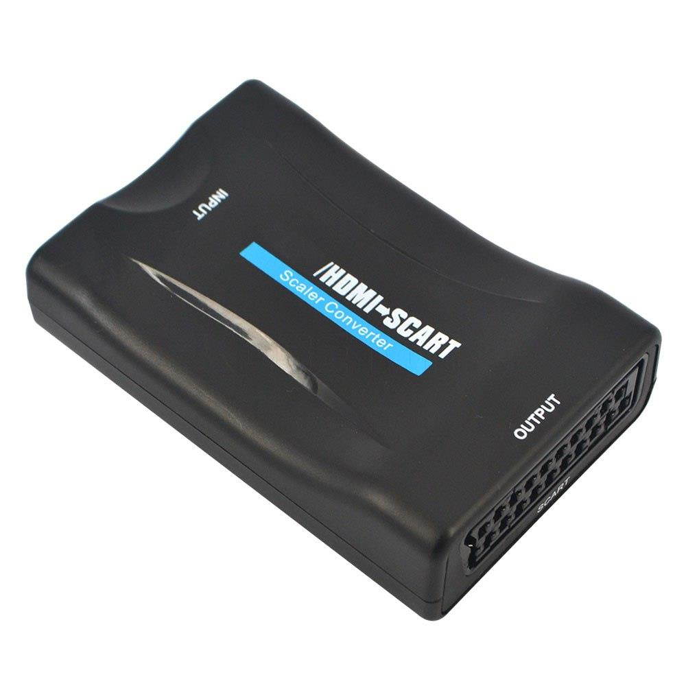 KEBIDU SCART To HDMI 1080P Video Audio Upscale Converter HDMI To Scart Adapter For Sky Box STB  With Cable For HD TV DVD