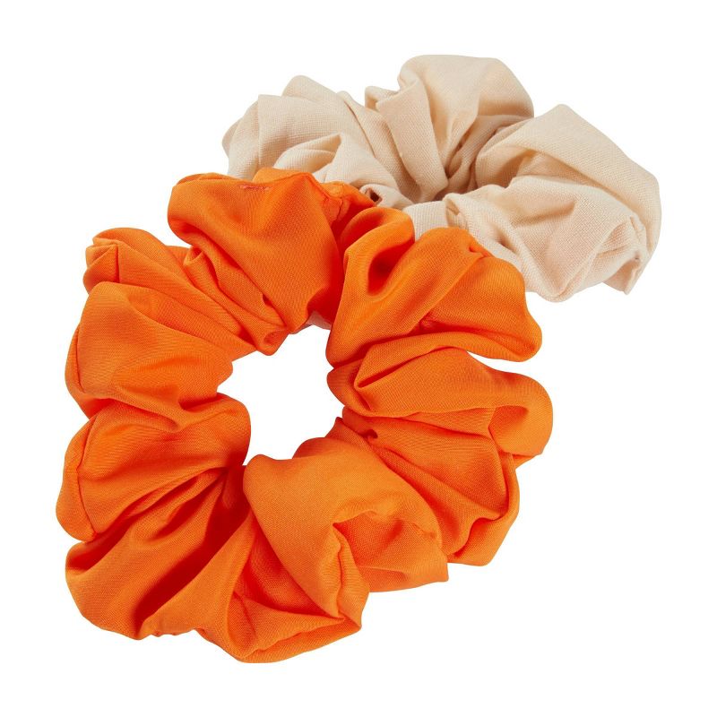 scunci Collection Jumbo Scrunchie - Orange - 2pk